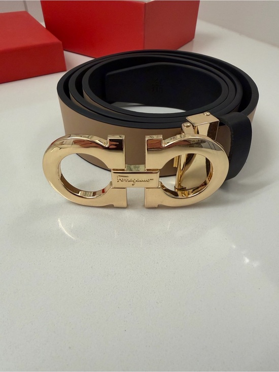 Salvatore Ferragamo Other - Salvatore Ferragamo Gancini Reversible Belt Black Leather Gold Buckle Size 34-37